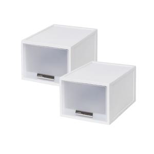 화인 스텝 서랍 박스 수납 정리함 펜트리 수납함 데스크오거나이저 2P 40cm 1단 2호