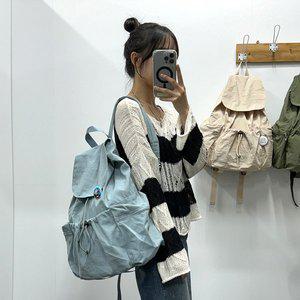[기타]여성용 나일론 초경량 바스락 백팩 여행용 천가방