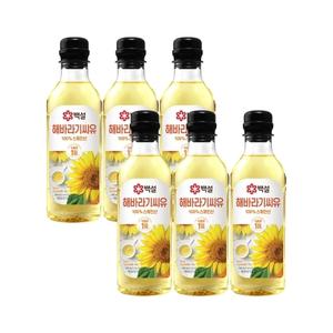 백설 해바라기씨유 500ml x6개