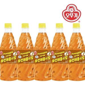 오뚜기 파인애플향 슬러시시럽 1kg 5개 슬러쉬 원액 음료