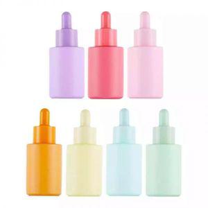 향수 화장품 공병 스프레이 용기 다채로운 유리 세럼 스포이드 병 10 개 30ml 1oz 에센셜 오일 샘플 바이알