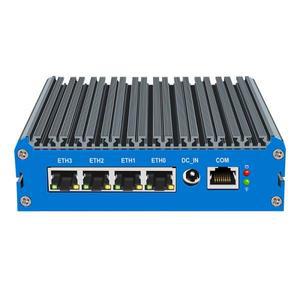 N100 Intel Celeron N6000 J6412 N4000 팬리스 미니 PC 4*I226-V 2.5G LAN 1COM DP HDMI pfSense 소프트 라