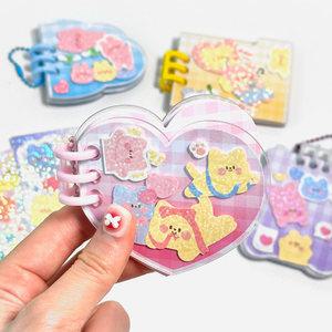 DIY 아크릴 수첩 꾸미기 미니수첩 키링 아크릴 에어팟 신학기 가방 어린이 선물