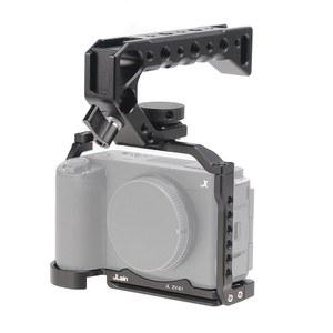 ZV-E1 케이지 지원, 소니 카메라 액세서리 DSLR 리그용 상단 손잡이가 있는 허스메이 비디오 스태빌라이저 콜드 슈, 손잡이 위치 확인 구멍, 여러 개의 1 /4