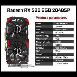 AMD rx 8G 게임용 비디오 카드 gpu 2048sp 게임용 그래픽 카드 컴퓨터 PC 그래픽 amd
