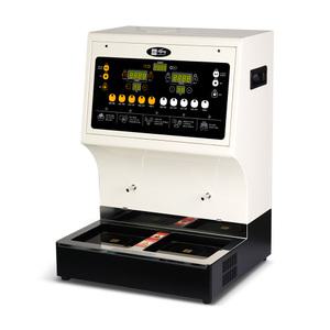 라면타임 업소용 라면조리기 ICM6800R 아이보리 셀프형 2구 탕비실 매장용 한강라면기계