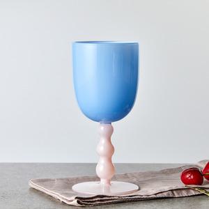 모던하우스 봉봉 투톤 위글 유리 고블렛, milky blue, 270ml, 1개