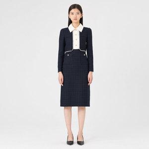 [롯데백화점]라인 배색 루프 디테일 트위드 원피스(NWOPMJ06)