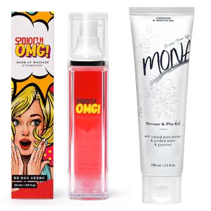 오마이갓 50ml+모나젤100ml 웜업 마르지않는 수용성 러브 바디 마사지젤 페페젤