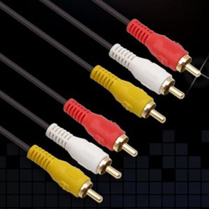 3RCA 컴포지트커넥터 아날로그티비 AV선 3M 3색 비디오선