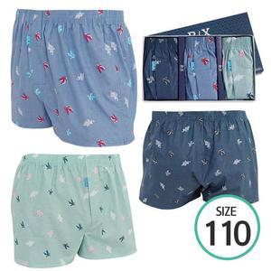 남성 면 빅사이즈 사각트렁크 3매입 size110