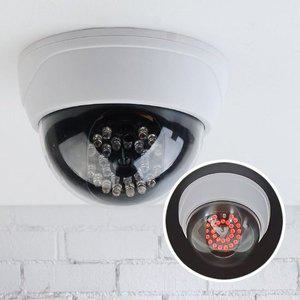 [기타]외부 모형 가짜CCTV 방범용CCTV 원형 카메라 돔형 (WFH9V5C)