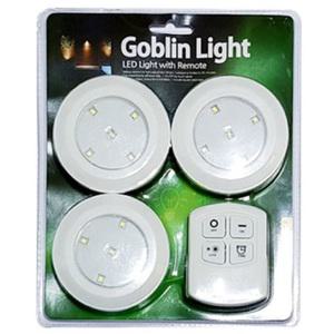 고블린 장식장 책장 다용도실 주방 LED 라이트 램프 3개+리모컨 1개 취침등 무드등