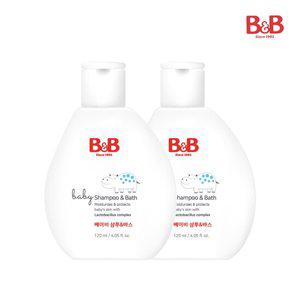 비앤비 베이비 샴푸바스 120ml 2개입