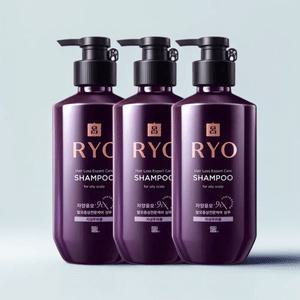 려 자양윤모 탈모증상전문케어 삼푸 지성두피 샴푸 400ml 3개