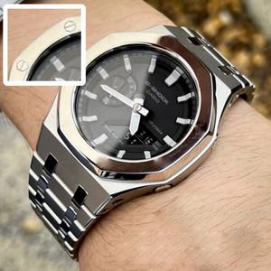 지샥 G-SHOCK  남성 손목시계 GA-2100-1A 실버 커스텀