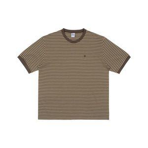 (매장정품) THE COLDEST MOMENT TCM mini logo stripe ringer T (brown) 25042816 97340