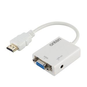 HDMI to VGA 컨버터 RGB출력 변환젠더 변환기 3.5mm 스테레오 오디오 노트북 PC 모니터