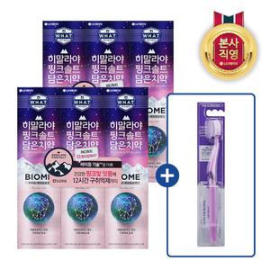 히말라야핑크솔트 바이옴 치약 100g 6개 +퍼플 칫솔 1입
