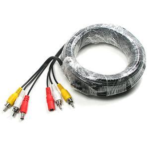 2RCA CCTV 카메라 영상 음성 원거리 연결 케이블 15M 연장 씨씨티비 선