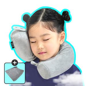 [지티스] 어린이 목베개 기내용 여행용 메모리폼 목쿠션 차량용 키즈 유아