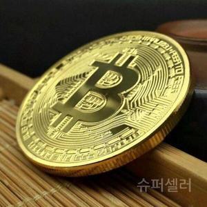 [기타]금도금 비트코인 기념 동전 코인 선물 수집 구리 도금 실버 BTC 기념