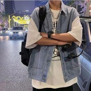 [라일리] Rly 남성2컬러 루즈핏 데일리청데님 조끼 INSUM226