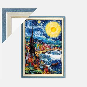 500피스퍼즐 해변+수지블루 빛나는 (세트) 밤의