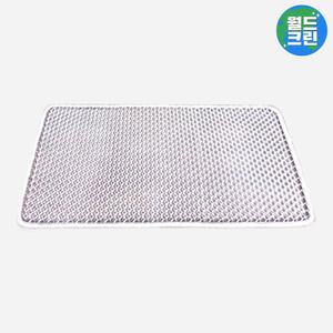 월드크린 아연 도금 철 매트 90x120 현관 문 바닥 신발 발판 스프링 흙털이 미끄럼방지 패드