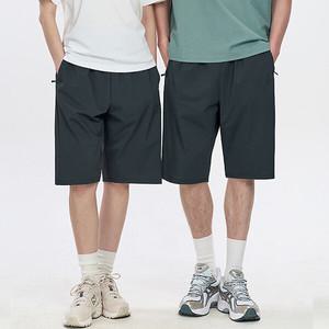 [파라고나]공용 포켓 솔리드 7부 밴딩 반바지