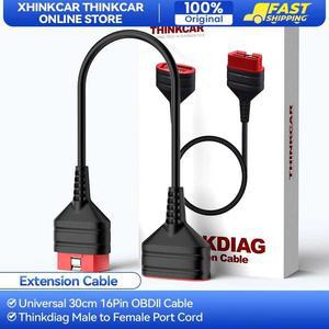 튜닝용품 게이지 THINKDIAG 범용 16 핀 모든 자동차 OBD2 익스텐션 케이블 30cm 길이 진단 커넥터