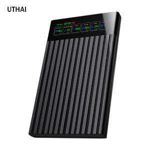 UTHAI Type-C 휴대용 하드 드라이브 섀시 스마트 디지털 디스플레이 2.5 인치 노트북 외부 SATA 직렬 포트