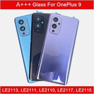 고릴라 글래스 5 후면 하우징, Oneplus 9 배터리 후면 커버 유리 수리 교체, 휴대폰 문짝 케이스 및 카메라