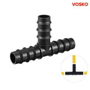 보스코 호스 연결구 T자형 흑색 16mm 20mm 커넥터 수도꼭지 물호스연결 어댑터 조인트