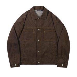 TRILLION 워싱 스티치 데님자켓 (BROWN) TRSJK01BR