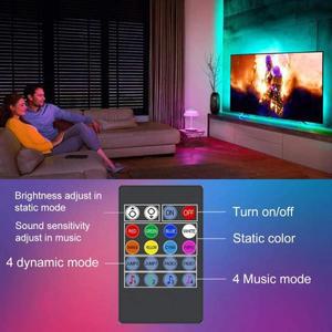자동차 조명용품 TV 백라이트 음악 동기화 USB 전원 RGB5050 LED 스트립 조명(15 - 80인치 거울 PC용)