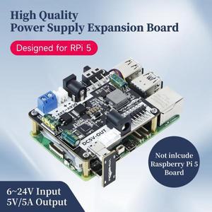 라즈베리 파이 5 전원 공급 장치 확장 보드 로봇 자동차 키트 용 DIY 전자 어댑터 모듈 다양한 입력 출력
