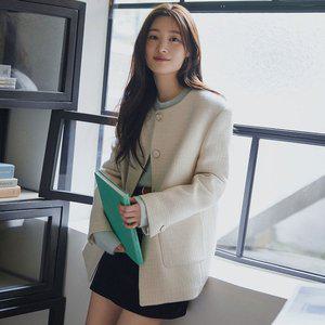 [온앤온](의정부점)[정채연 착용]캐시미어 클래식 라운드넥 자켓 NMW3WJA41