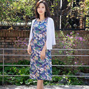 [마담4060]엄마옷 마담4060  풍기인견원피스+가디건세트 -YHSET305001-