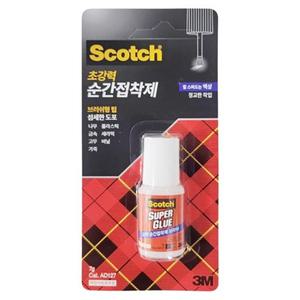 3M 스카치 순간 접착제 브러쉬형 AD127 7g 2개