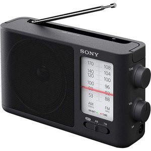 소니 ICF-506 아날로그 튜닝 휴대용 FM/AM 라디오, 블랙
