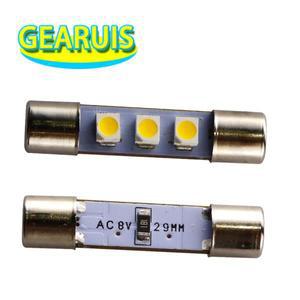 50X AC 8V 오디오 장비 수신기 독서 등 꽃줄 T6.3 C5W 29mm 31mm 3 SMD 3528 1210 LED 3SMD 번호판 조명 le