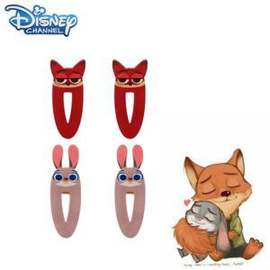 Zootopia 머리핀 귀여운 디즈니 귀여운 애니메이션 토끼 주디 학생 앞머리 머리핀 달콤한 여자 아이 신선한
