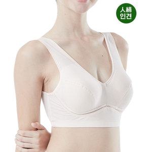 천연소재 인견 노와이어 노후크 AB컵공용 스포츠 탑 브라~ BR3151