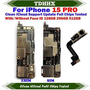 CN ESIM E-SIM LL/A / SIM 버전 메인 로직 보드, 아이폰 15 프로 마더보드, 얼굴 ID 포함 또는 없음, iClou
