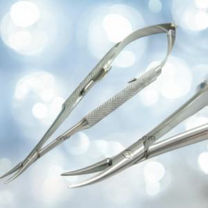수술용 겸자 바라큘러 니들 홀더 곡 Trout-Barraquer Needle Holder Curved 의료용핀셋 의료용집게 겸자가