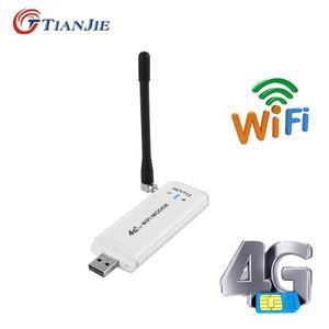 TIANJIE 범용 와이파이 라우터 LTE FDD GSM 모바일 휴대용 미니 무선 USB 모뎀 동글, SIM 카드 슬롯 포함,