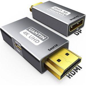 UANTIN HDMI 디스플레이 포트 어뎁터 4K 60Hz 1080p 120Hz Uni-Directional HDMI Male to DP Female Conver