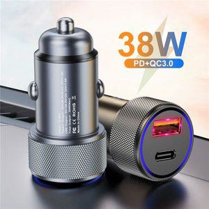 차량용 시거잭 충전기 20W PD USB c형 고속 충전 38W 휴대폰 아이폰 호환 14 샤오미 삼성 S21 4.0 3.0