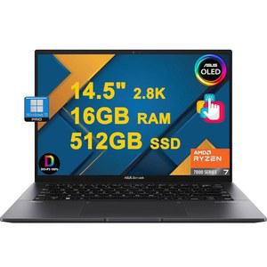 ASUS Zenbook 14 OLED 비즈니스 노트북 14인치 2.8K 터치(550니트 100% DCI-P3 광택) AMD 옥타코어 Ryzen 7 7730U ( i7-1255u) 16GB RAM 512GB SSD 백라이트